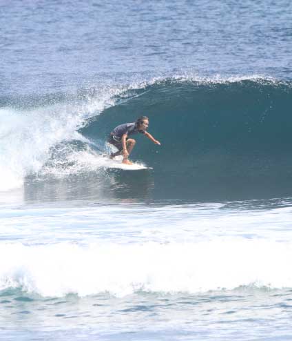 Surfing in Bali