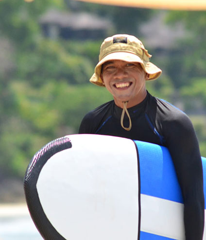 Surfing in Bali