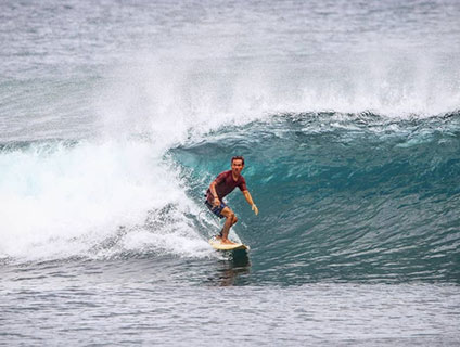 Surfing in Bali